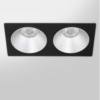 Spot LED encastré double carré noir 20W, couleurs au choix - Miror