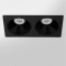 Spot LED encastré double carré noir 20W, couleurs au choix - Miror