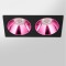 Spot LED encastré double carré noir 20W, couleurs au choix - Miror