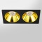 Spot LED encastré double carré noir 20W, couleurs au choix - Miror