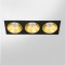 RV - Spot LED encastré triple carré noir 30W, couleurs au choix - Miror