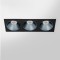 RV - Spot LED encastré triple carré noir 30W, couleurs au choix - Miror