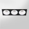 RV - Spot LED encastré triple carré noir 30W, couleurs au choix - Miror