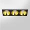 RV - Spot LED encastré triple carré noir 30W, couleurs au choix - Miror