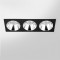 RV - Spot LED encastré triple carré noir 30W, couleurs au choix - Miror