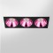 RV - Spot LED encastré triple carré noir 30W, couleurs au choix - Miror