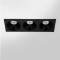 RV - Spot LED encastré triple carré noir 30W, couleurs au choix - Miror