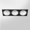 RV - Spot LED encastré triple carré noir 30W, couleurs au choix - Miror
