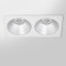 RV - Spot LED encastré double carré blanc 20W, couleurs au choix - Miror