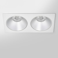 RV - Spot LED encastré double carré blanc 20W, couleurs au choix - Miror