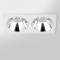 RV - Spot LED encastré double carré blanc 20W, couleurs au choix - Miror