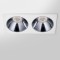 RV - Spot LED encastré double carré blanc 20W, couleurs au choix - Miror