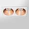 RV - Spot LED encastré double carré blanc 20W, couleurs au choix - Miror