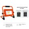 Projecteur de chantier LED 50W sur batterie Bosch ou Makita 18V