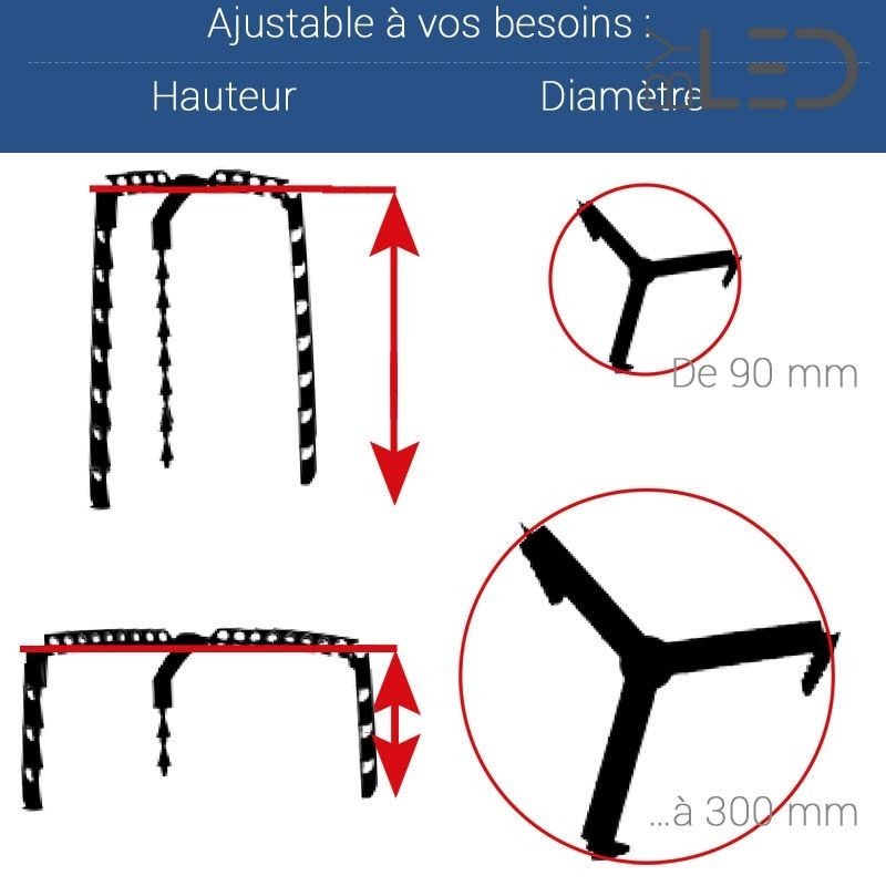 Lot de 5 écarteurs d'isolant en rouleau, pour spots LED encastrés