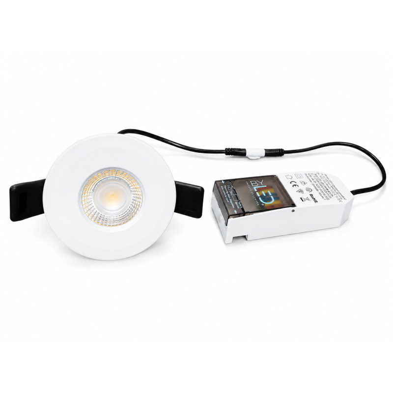 Spot 4CCT BEPOS RT2020 ELITE 8W 230V à bornier intégré Collerette blanche