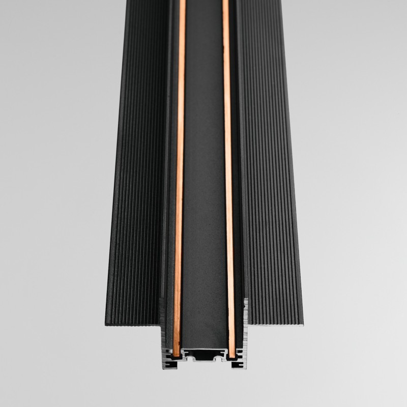 Rail magnétique encastré - Profond - Noir - MAGNETIC 26