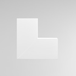 Jonction en L en hauteur - Rail en suspension - Profond - Blanc - MAG26