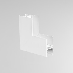 Jonction en L en hauteur - Rail en suspension - Profond - Blanc - MAGNETIC 26