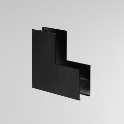 Jonction en L en hauteur - Rail en suspension - Profond - Noir - MAGNETIC 26
