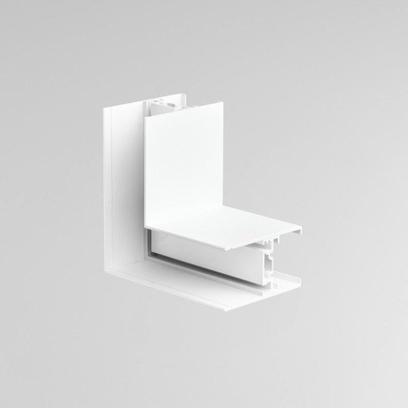 Jonction en L à plat - Rail en suspension - Profond - Blanc - MAGNETIC 26