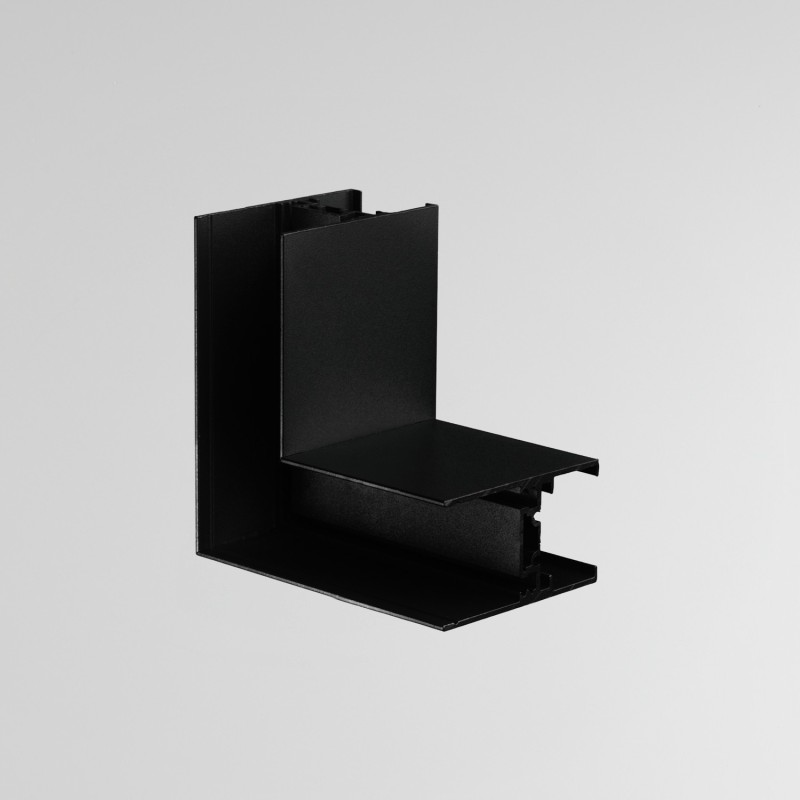 Jonction en L à plat - Rail en suspension - Profond - Noir - MAGNETIC 26