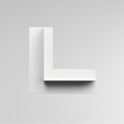 Jonction d'angle mur/plafond - Rail encastré - Profond - Blanc - MAG26