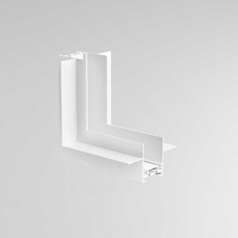 Jonction d'angle mur/plafond - Rail encastré - Profond - Blanc - MAGNETIC 26