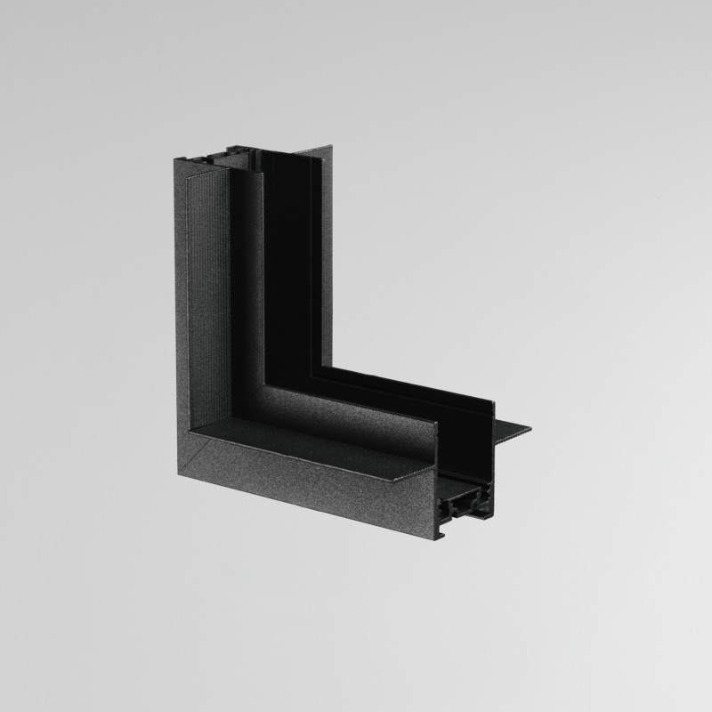 Jonction d'angle mur/plafond - Rail encastré - Profond - Noir - MAGNETIC 26