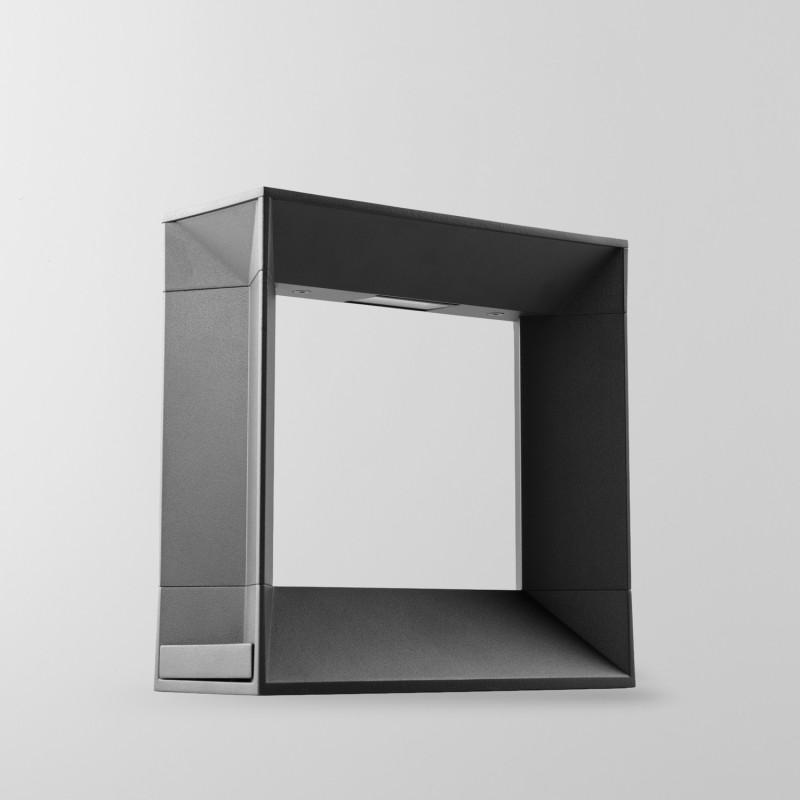 Borne LED géométrique - 8W - Anthracite - 21cm - AURAL