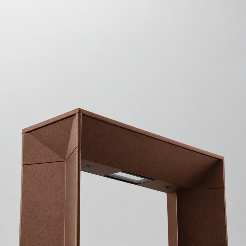 Borne LED géométrique - 50 cm - 8W - Corten - AURAL