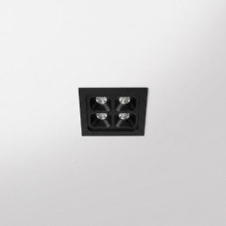 Spot LED encastrable 4 faisceaux - 8W - Noir - PIXEL