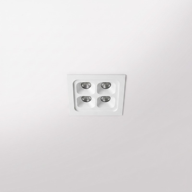 Spot LED encastrable 4 faisceaux - 8W - Blanc - PIXEL