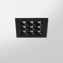 Spot LED encastrable 9 faisceaux - 14W - Noir - PIXEL