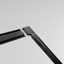 Jonction en L - Slim - Noir - MAG26