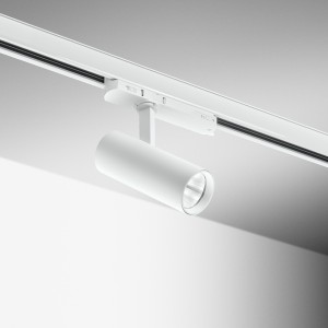 Spot LED sur rail orientable 355° 10W Blanc - 3CCT - ORBIS