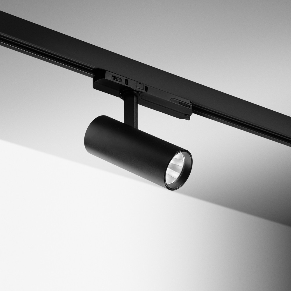 Spot LED sur rail orientable 355° 10W Noir - 3CCT - ORBIS