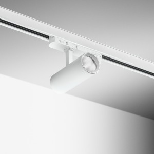 Spot LED sur rail avec réflecteur facetté 20W - Blanc - 3CCT - ORBIS