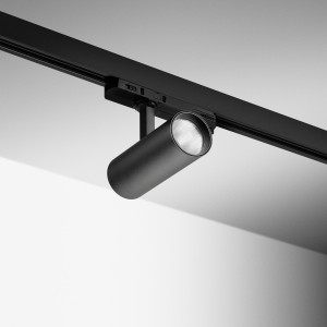 Spot LED sur rail avec réflecteur facetté 30W - Noir - 3CCT - ORBIS