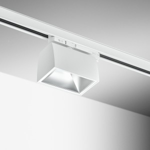 Spot LED sur rail rectangulaire 30W - Blanc - 3CCT - CUBOZ