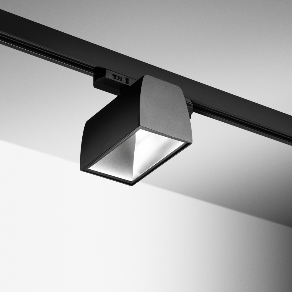 Spot LED sur rail orientable 355° 30W Noir - 3CCT - CUBOZ