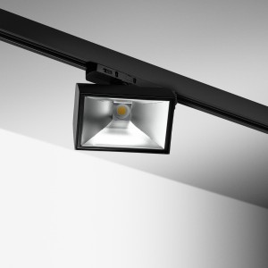 Spot LED sur rail orientable 355° 30W Noir - 3CCT - CUBOZ
