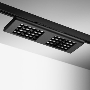 Spot LED sur rail à optiques multiples 36W - Noir - LUNAT