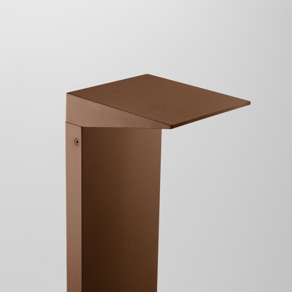 Borne LED pour jardin, terrasse et allée PRISMA - 10W - Corten
