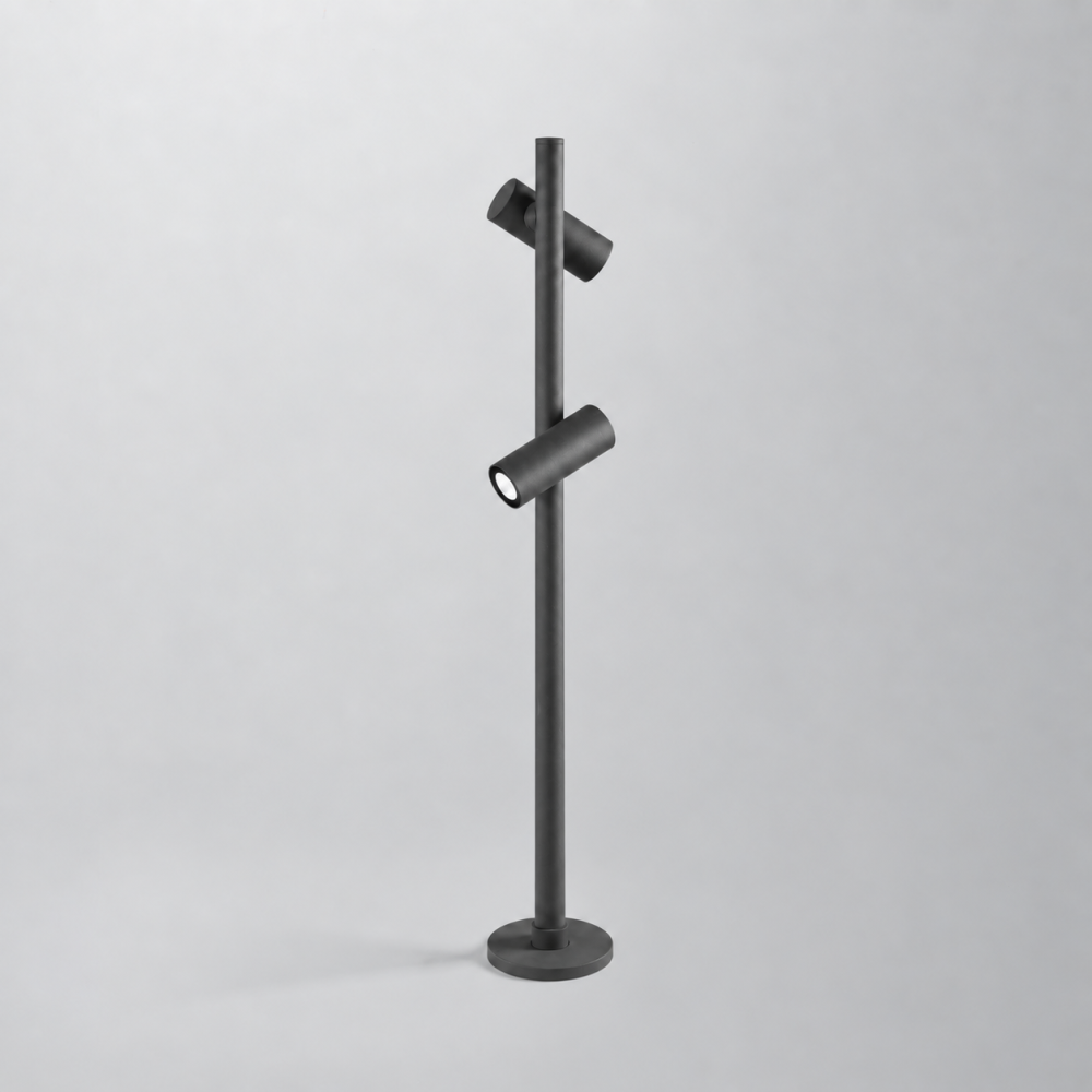 Borne LED extérieur à 2 têtes rotatives - 12W - 80cm VARIO Anthracite