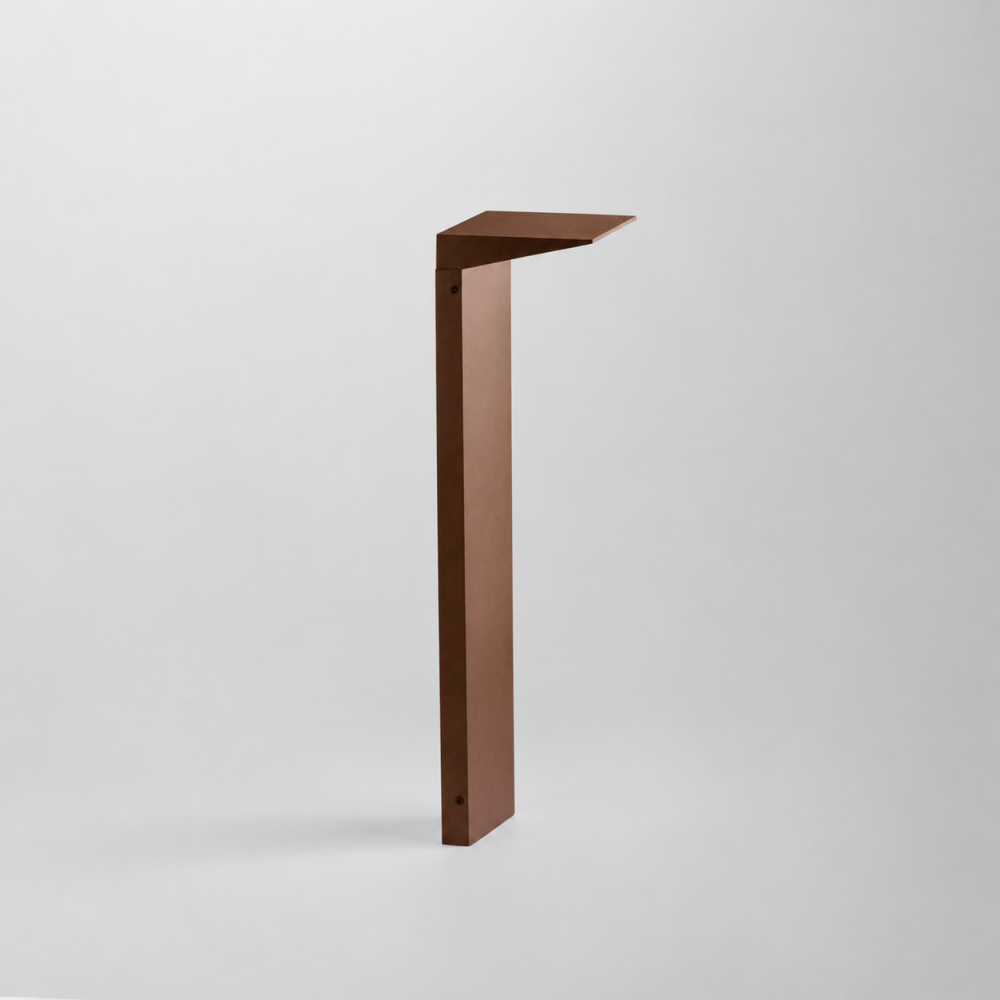 Borne LED pour jardin, terrasse et allée PRISMA - 10W - Corten
