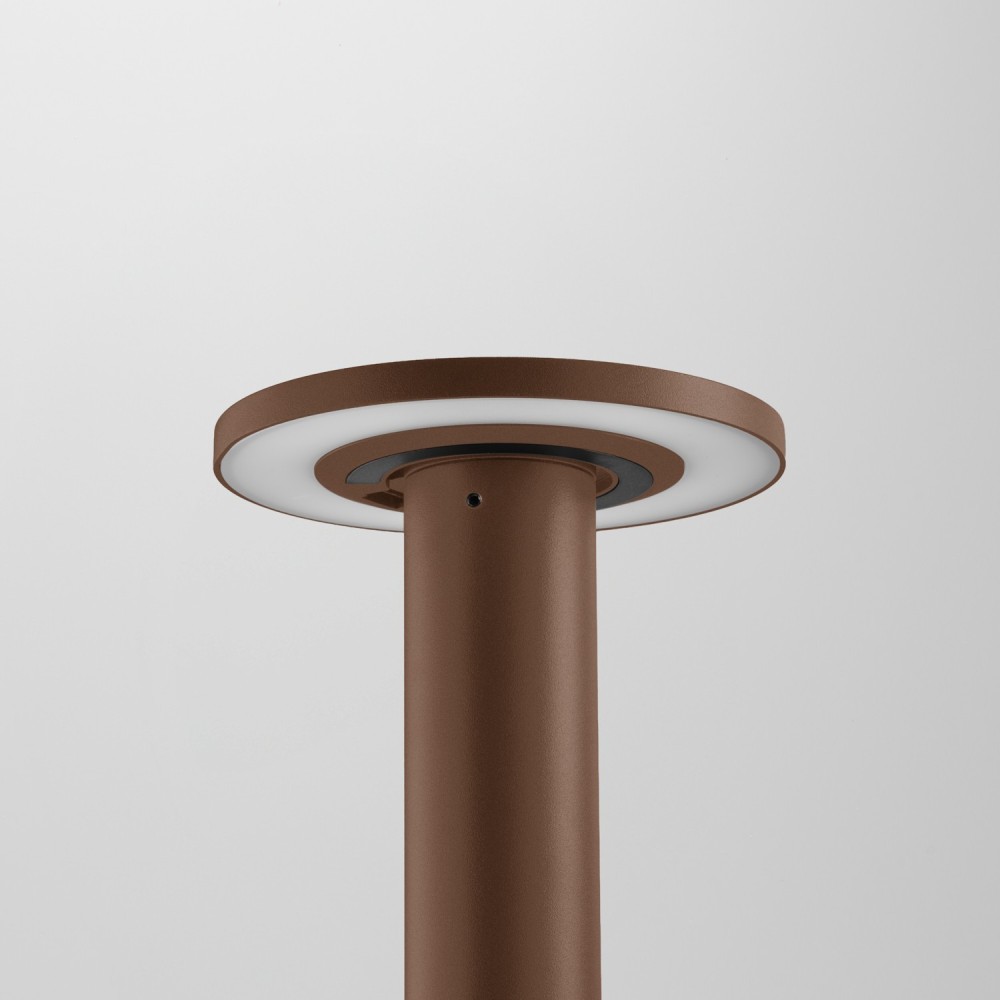 Borne LED à tête inclinable pour extérieur - 8W - Corten - JUSTA