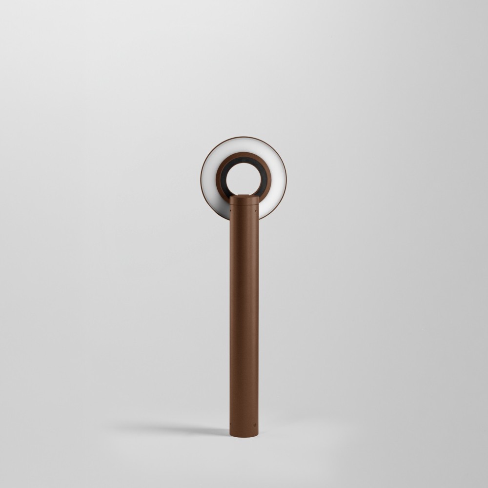 Borne LED à tête inclinable pour extérieur - 8W - Corten - JUSTA