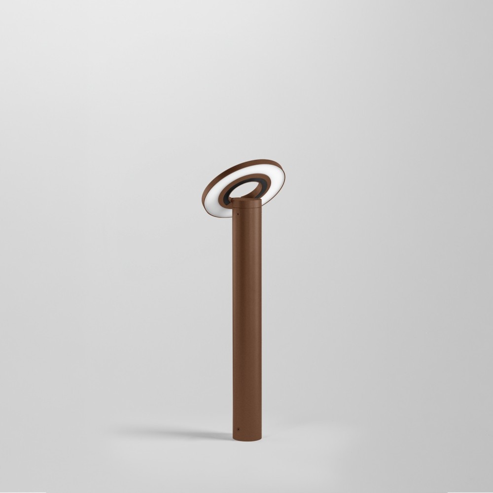 Borne LED à tête inclinable pour extérieur - 8W - Corten - JUSTA