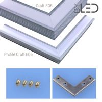 Connexion d'angle à plat pour profilé LED encastrable